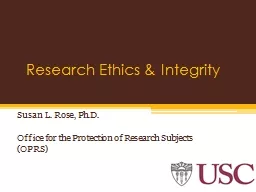 Research Ethics & Integrity