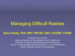 Managing Difficult Rashes