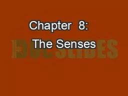 Chapter  8:   The Senses