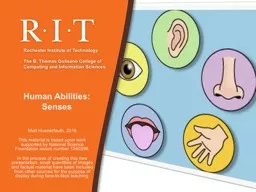 PPT-Human Abilities: Senses Matt Huenerfauth, 2016