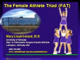 The Female Athlete Triad (FAT)