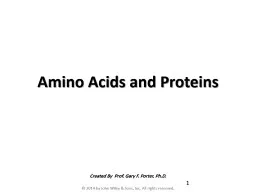 Amino Acids and Proteins