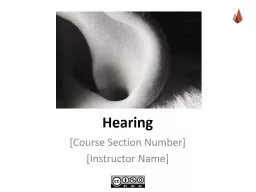 Hearing [Course Section Number]