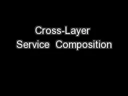 Cross-Layer Service  Composition