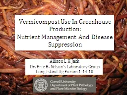 Vermicompost Use In Greenhouse Production: