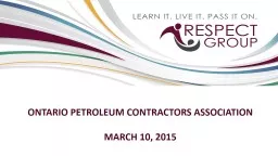 ONTARIO  PETROLEUM  CONTRACTORS ASSOCIATION