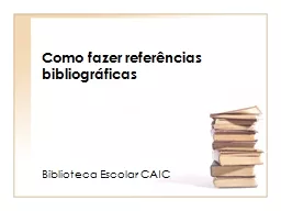 PPT-Como fazer referências bibliográficas