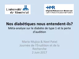 PPT-Nos  diabétiques nous