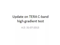 Update on TERA C-band high gradient test