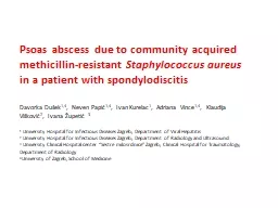 Psoas abscess due to community acquired methicillin-resistant 