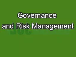 Governance and Risk Management