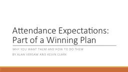 Attendance Expectations: Part of a Winning Plan
