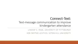 Connect-Text:  Text-message communication to improve kindergarten attendance