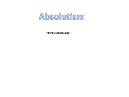 Absolutism Patrick  Stascavage