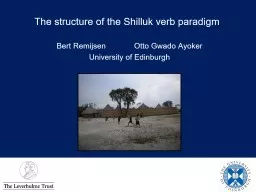 The structure of the Shilluk verb paradigm