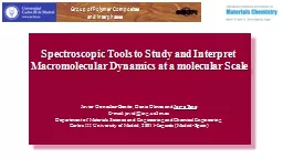 PPT-Spectroscopic Tools to Study and Interpret Macromolecular Dynamics at a molecular Scale