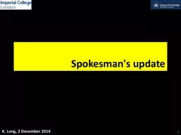 Spokesman's update 1 Papers