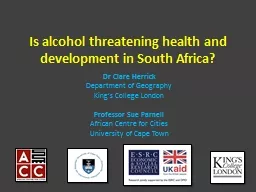 PPT-Is alcohol threatening health and development in South Africa?