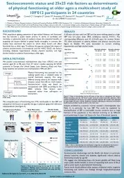 PPT-BACKGROUND With population ageing, prevention of age-related diseases and functional loss