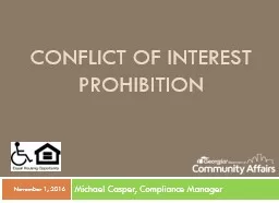 CONFLICT OF INTEREST PROHIBITION