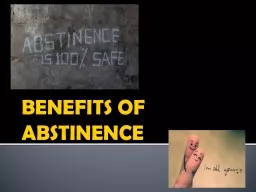 BENEFITS OF ABSTINENCE BELLRINGER