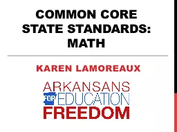 Common Core State  Standards: