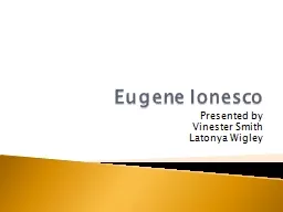 PPT-Eugene Ionesco Presented by