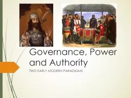 Governance, Power and Authority