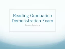 Reading Graduation Demonstration Exam