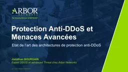Protection  Anti-DDoS  et Menaces Avancées