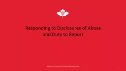 Responding to Disclosures of Abuse and Duty to Report
