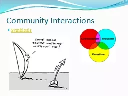Community Interactions Symbiosis