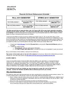 COLLEGE OF Financial Aid Grant Disbursement Schedule A
