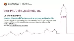 PPT-Post-PhD Jobs, Academia, etc.