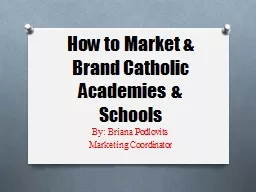 PPT-How to Market & Brand Catholic Academies & Schools