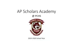 AP Scholars Academy @ PCHS