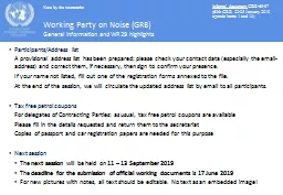 PPT-Working Party on Noise (GRB)