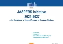 1 JASPERS initiative  2021-2027