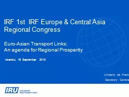 IRF 1st  IRF Europe & Central Asia