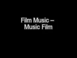 Film Music – Music Film