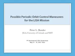 PPT-Possible Periodic Orbit Control Maneuvers