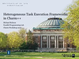 Heterogeneous  Task Execution Frameworks in Charm++