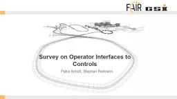 Survey on Operator Interfaces to Controls