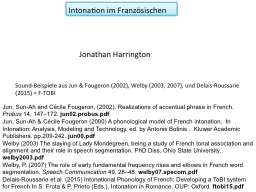 Intonation im Französischen