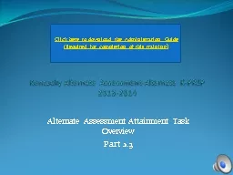 Kentucky Alternate Assessment-Alternate K-PREP