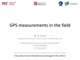 GPS measurements in  the field