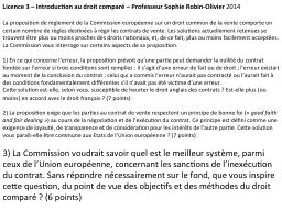 Licence 3 – Introduction au droit comparé – Professeur Sophie Robin-