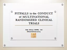 PITFALLS in the CONDUCT of