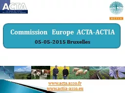 PPT-Commission Europe ACTA-ACTIA