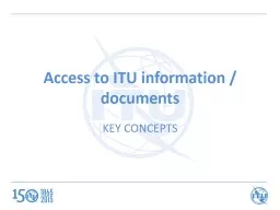 Access to ITU information / documents